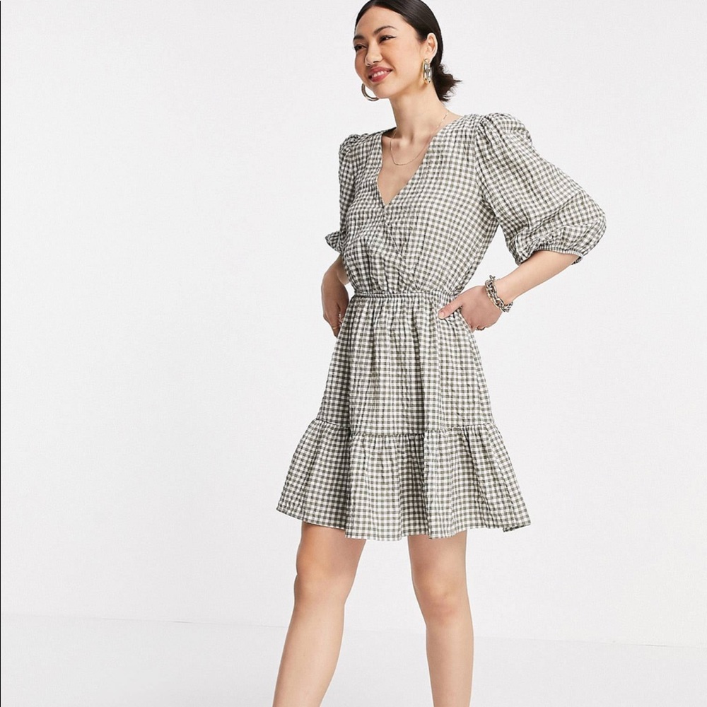 Gingham Wrap Dress